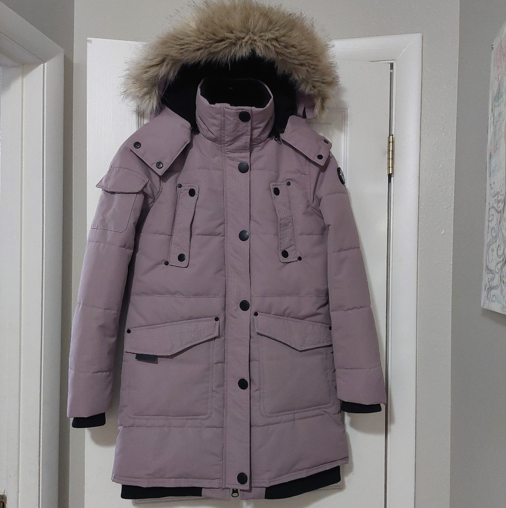 Noize Astrid Parka in Wisteria. Size Medium.
